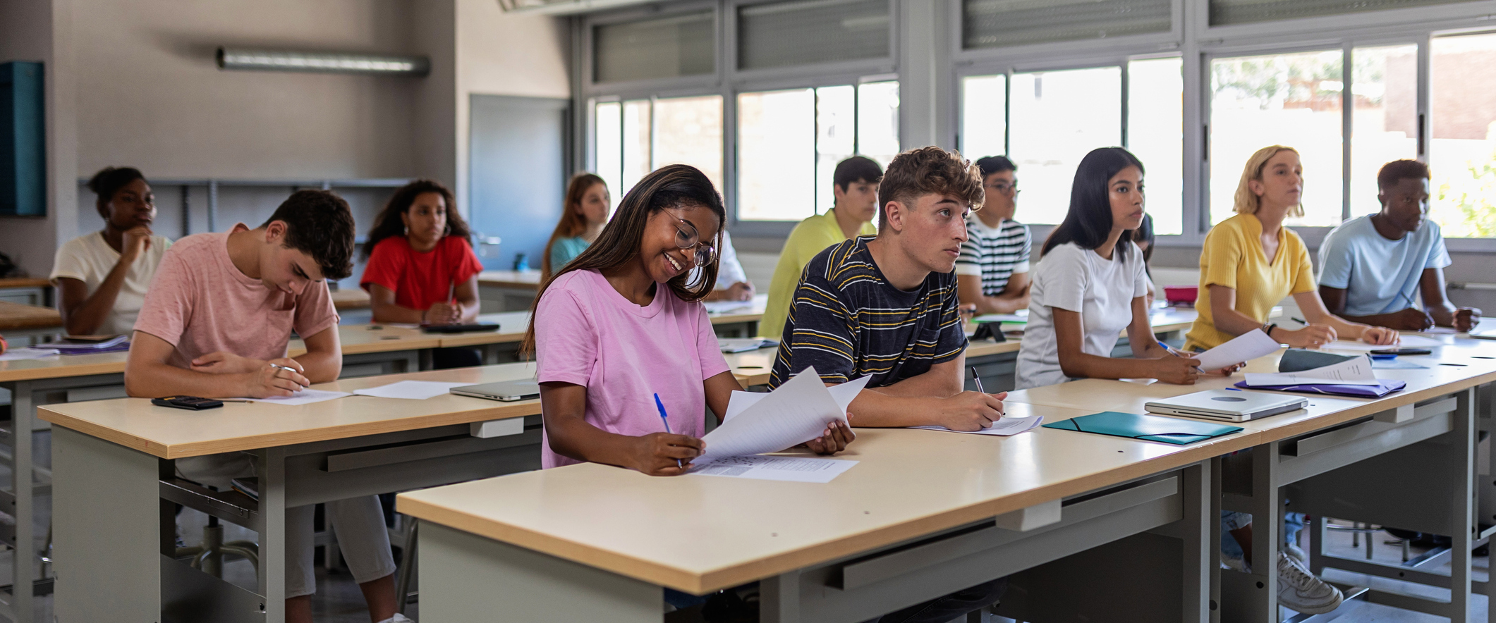 Group of High School students in the class room